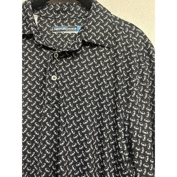 Roundtree & Yorke Performance Polo Men’s Small Football Graphic Game day EUC - Picture 1 of 5